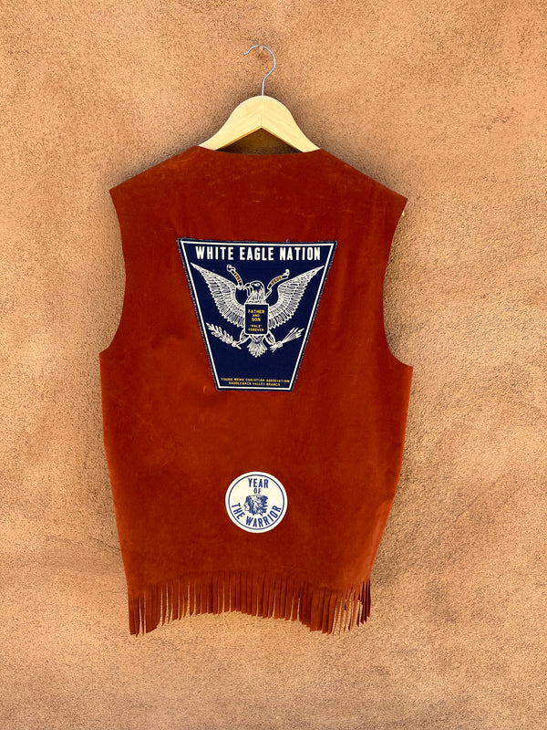 Early 1980's YMCA White Eagle Vest with Patches