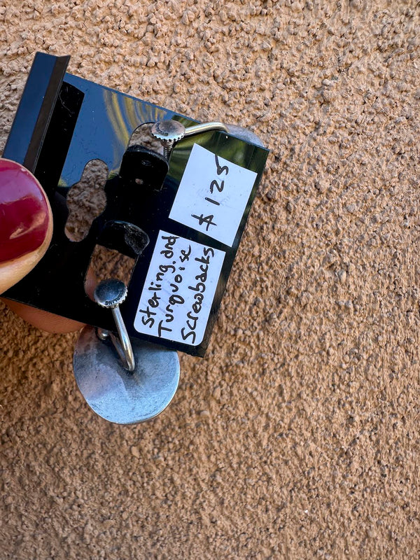 Sterling Silver and Turquoise Screwbacks Earrings