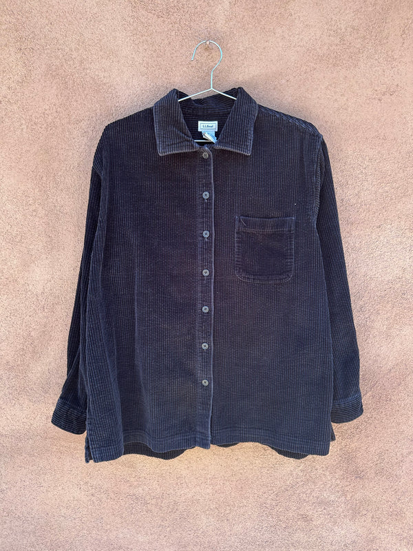 Black Corduroy L.L. Bean Blouse/Shirt Jacket