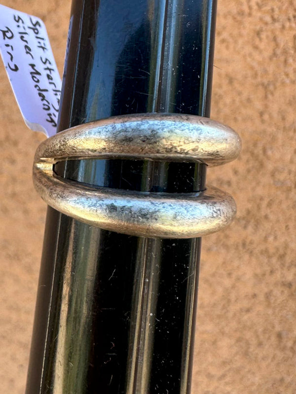 Split Sterling Silver Modernist Ring