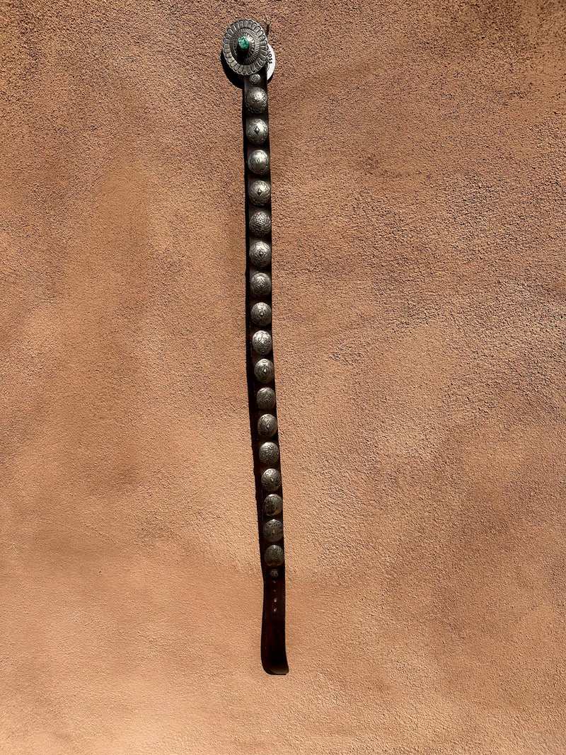 Early Wayne Etsitty Concho Belt, Gift from R.C. Gorman to Win Smith