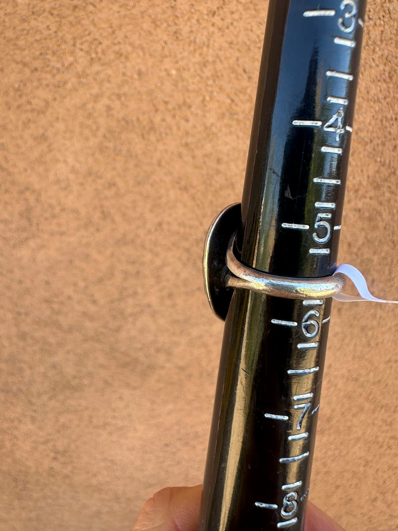 Morenci Turquoise and Silver Leaf Ring