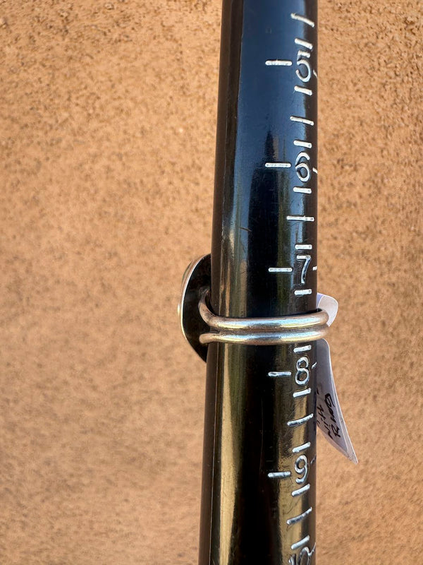 Turquoise with Leaf Silver Ring