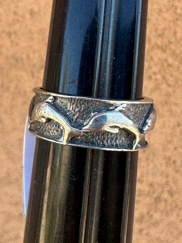 90's Jumping Dolphins Sterling Silver Ring