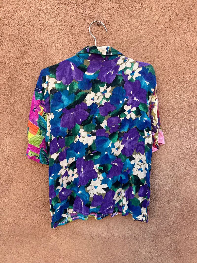 Colorful Floral Rayon Blouse