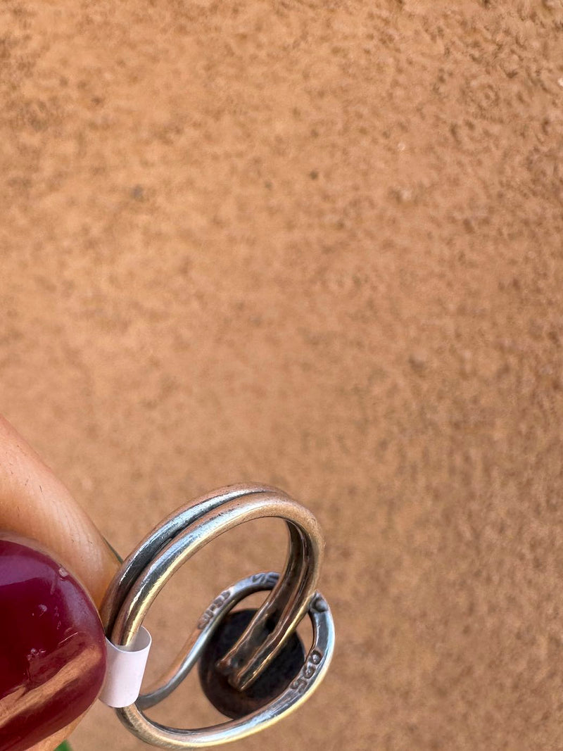 Sterling Silver Pearl Modernist Ring