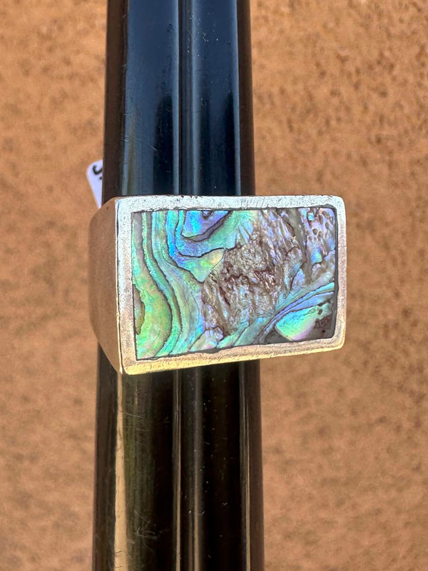 Mother of Pearl Modernist Sterling Silver Ring