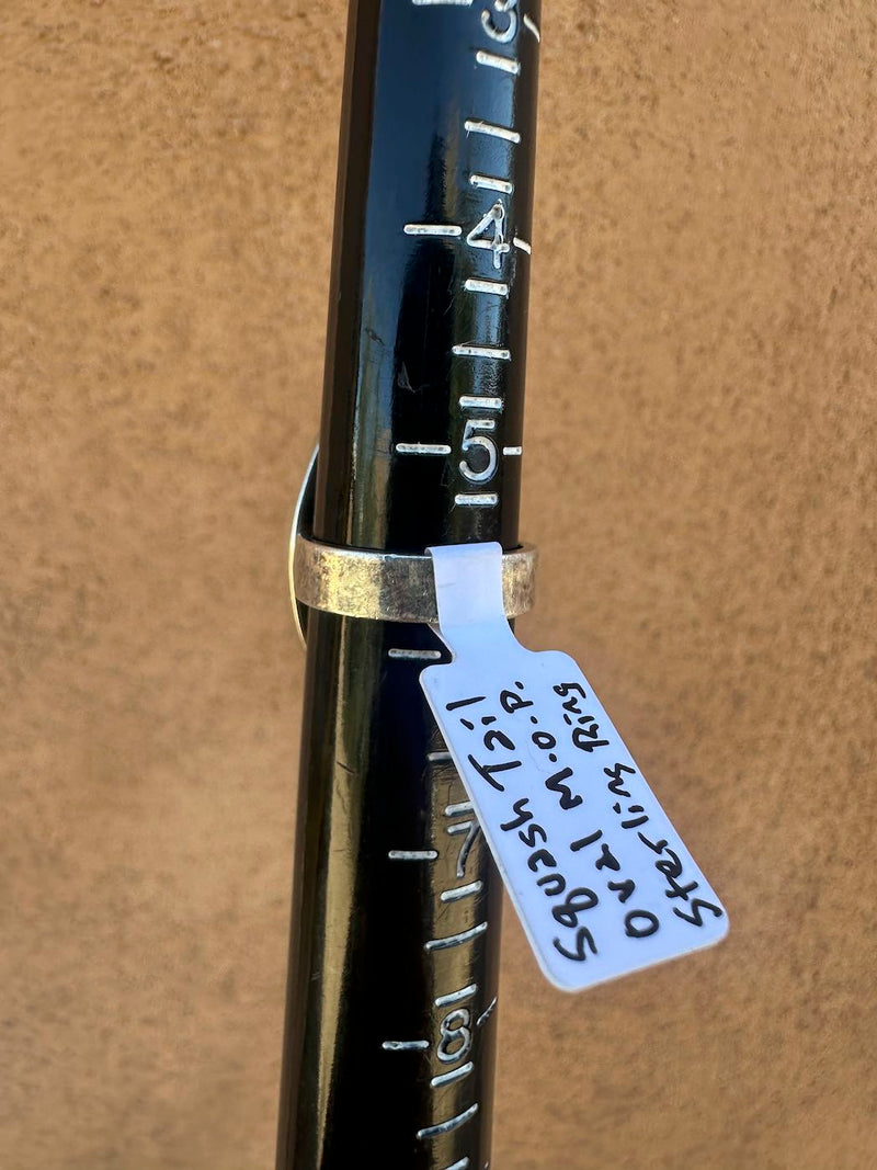 Squash Tail Oval Mother of Pearl Sterling Silver Ring