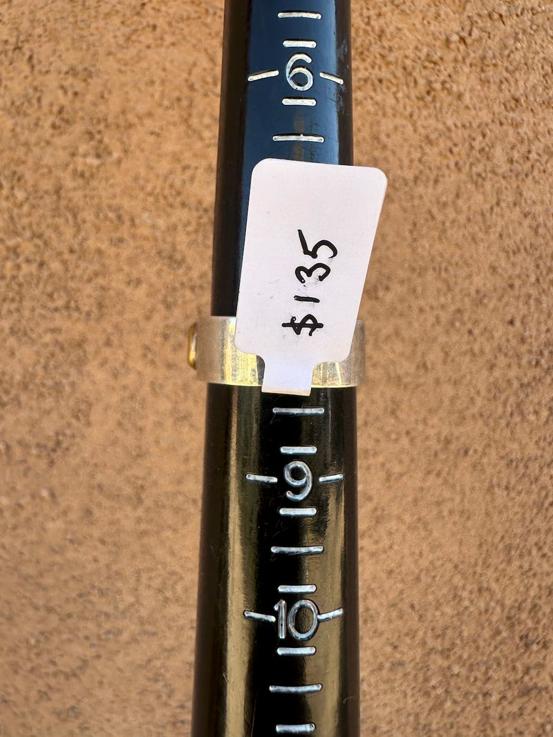 Sterling Silver Ring with Brass Bridle Bit