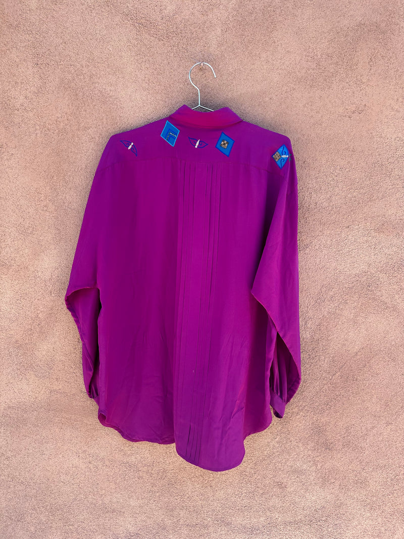 Beaded Silk Marc D'alcy Blouse