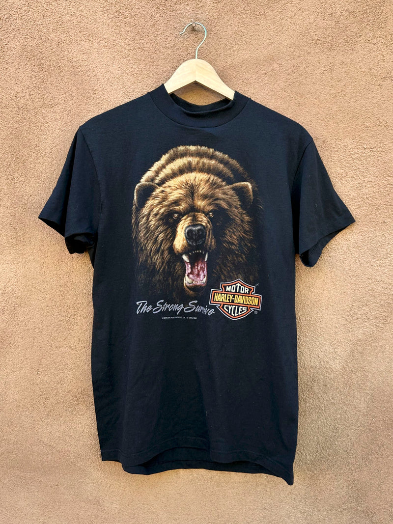 The Strong Survive 3D Emblem Harley Davidson T-shirt, L.A. California, American Biker
