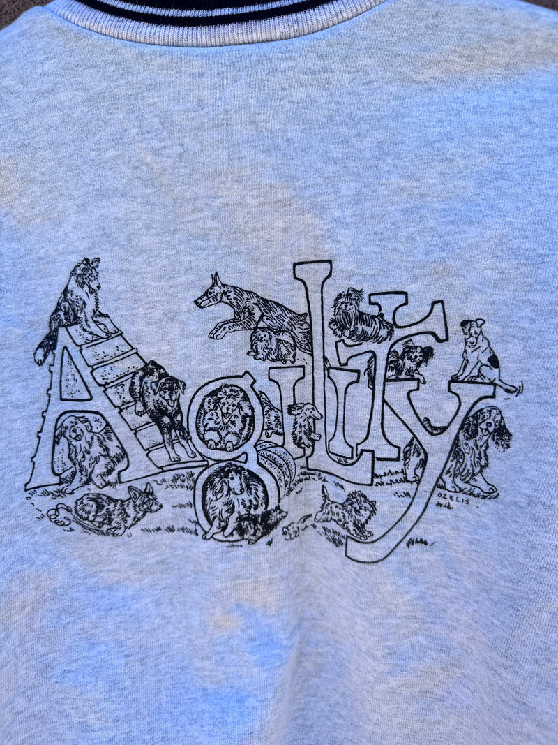 Agility Sweatshirt Bomber with Lots of Good Dogs
