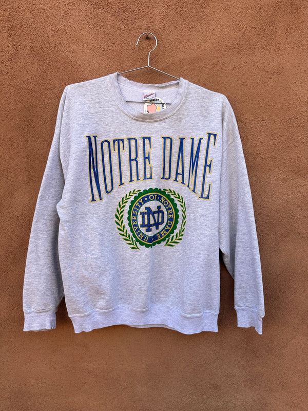 80's Heather Gray Notre Dame Sweatshirt