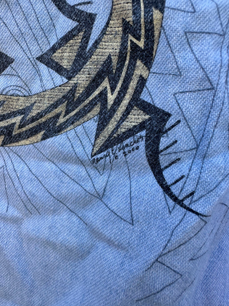 Southwestern Lizard Denim Shirt