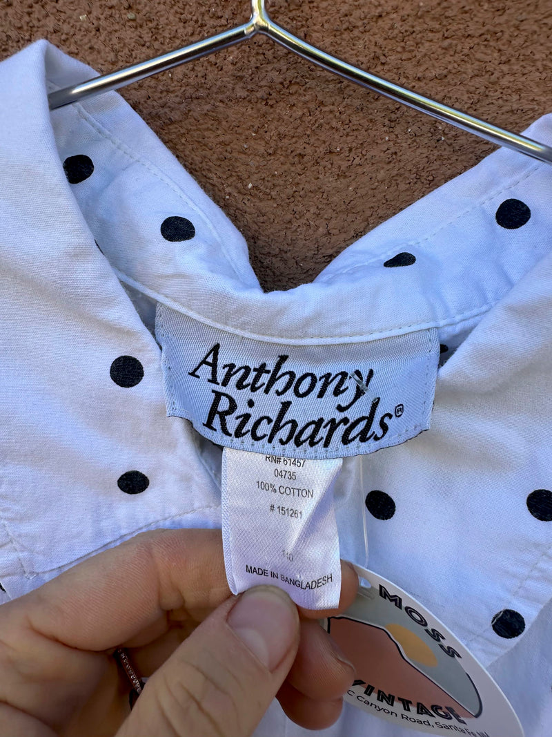 Anthony Richards Polka Dot Cotton Blouse