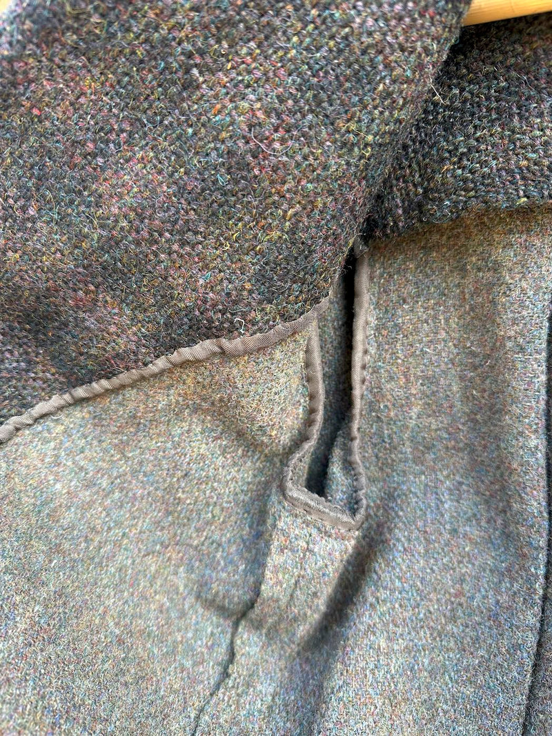 Tweed Wool Blazer with Check Tweed Detail