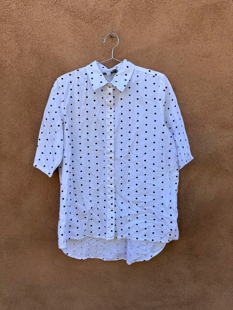 Anthony Richards Polka Dot Cotton Blouse
