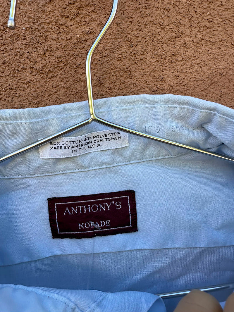 Anthony's No Fade Blue Short Sleeve Shirt