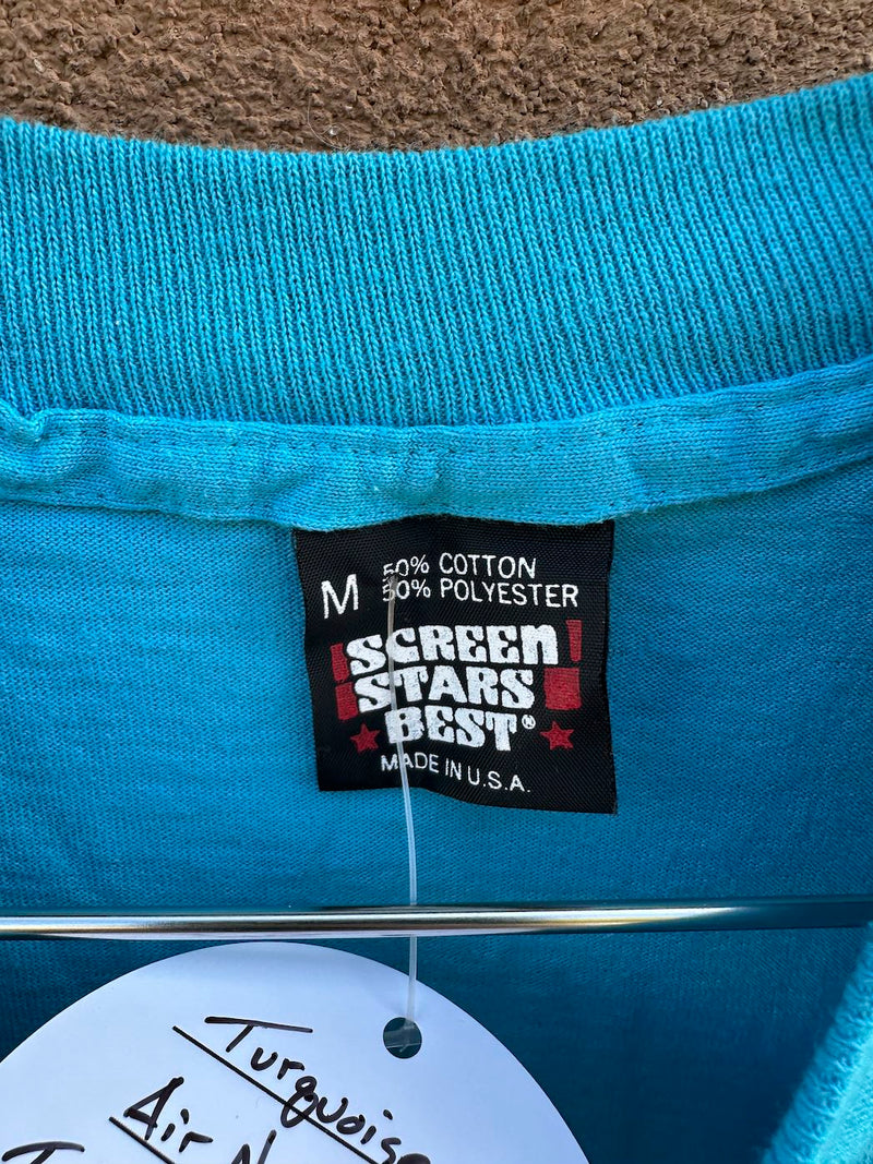 Turquoise New Mexico Air National Guard T-shirt, Screen Stars