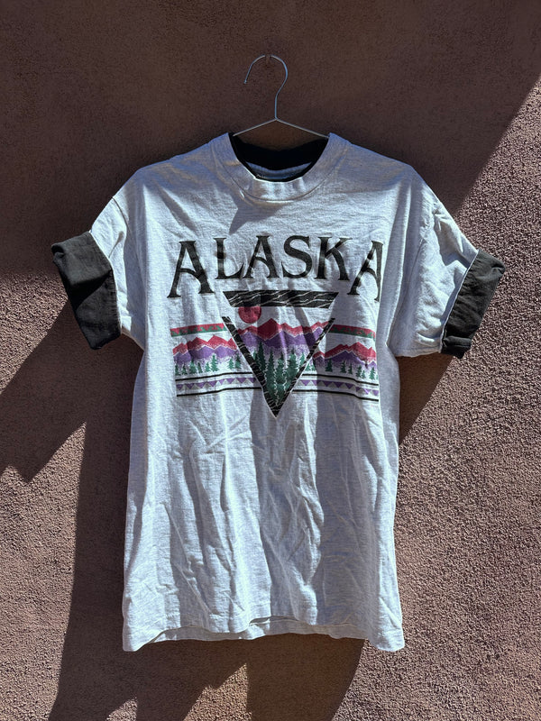 Gray with Black Detail Alaska T-shirt