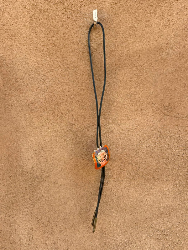 1987 Artwear Santa Fe Deco War Bonnet Bolo Tie