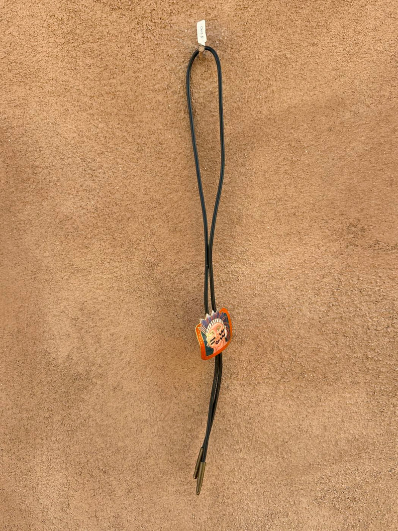 1987 Artwear Santa Fe Deco War Bonnet Bolo Tie