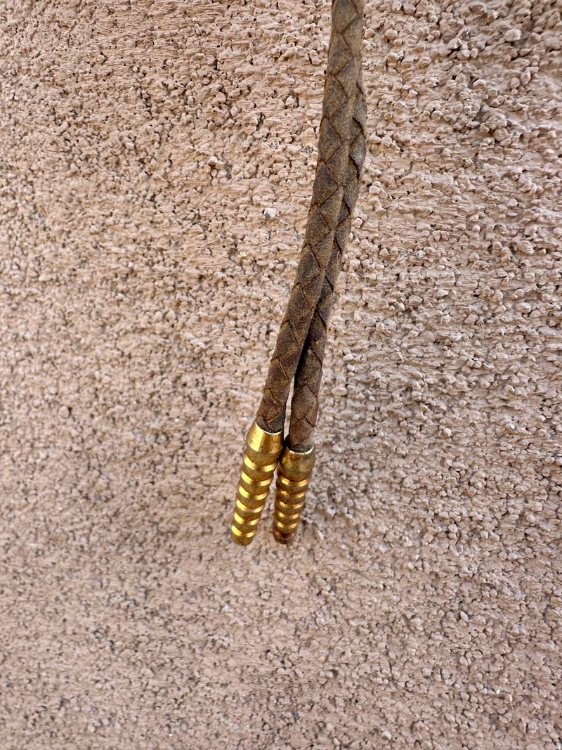 Smoky Agate Geode with Gold Shell Bolo Tie