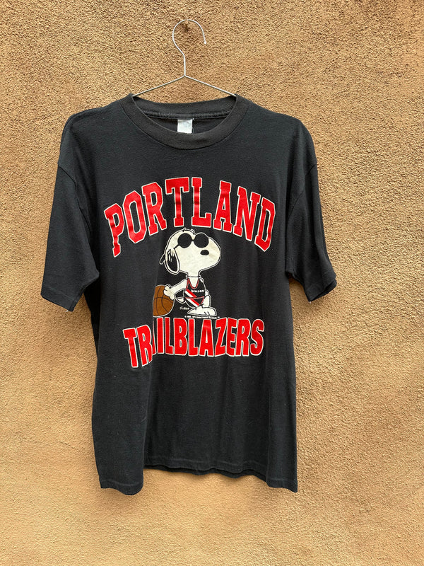 1971 Portland Trailblazers Snoopy Tee