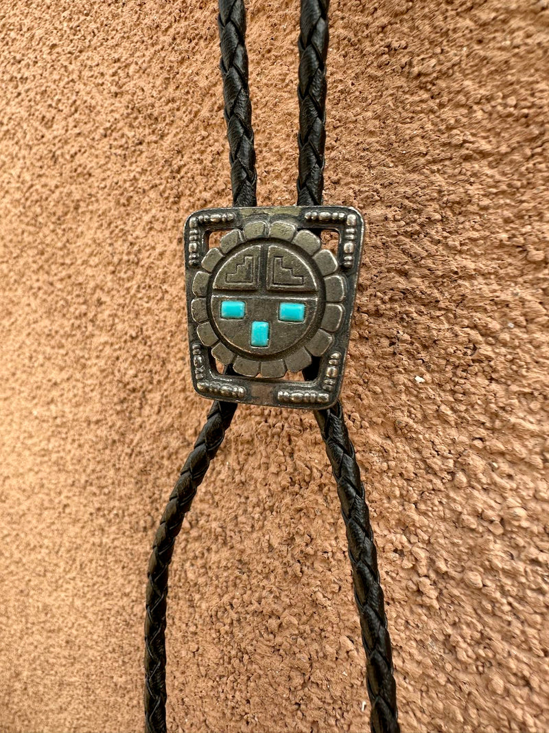 Square Sun God Bolo Tie