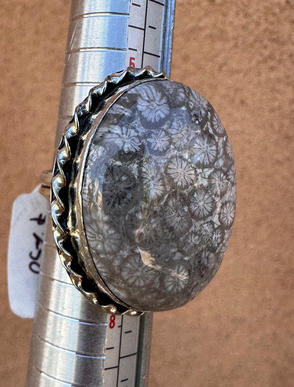 Fossil Coral Sterling Silver Ring