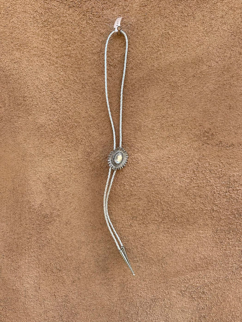 Silver Burst with Rhinestone Bolo Tie