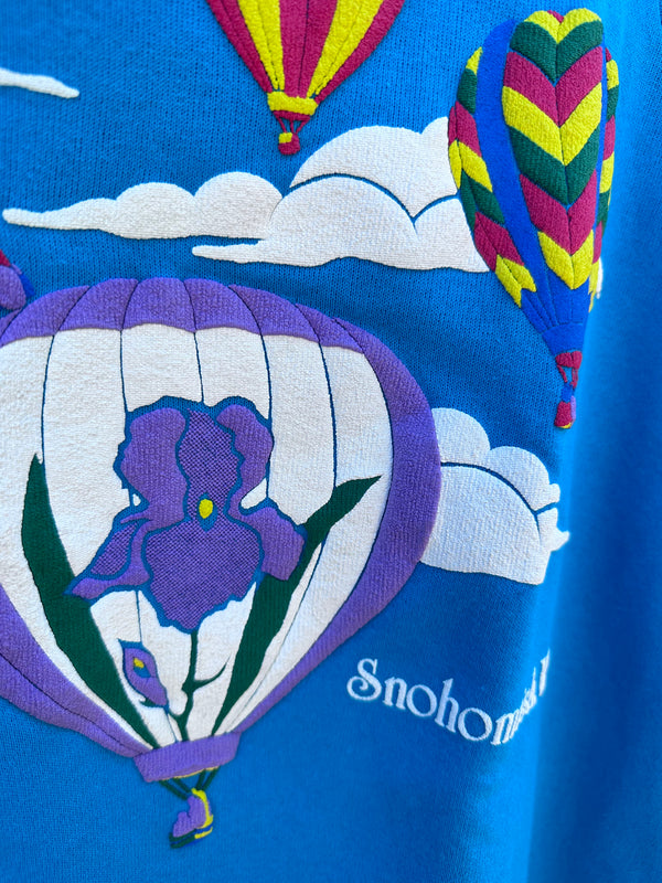 Snohomish, WA Puff Paint Hot Air Balloons Sweatshirt