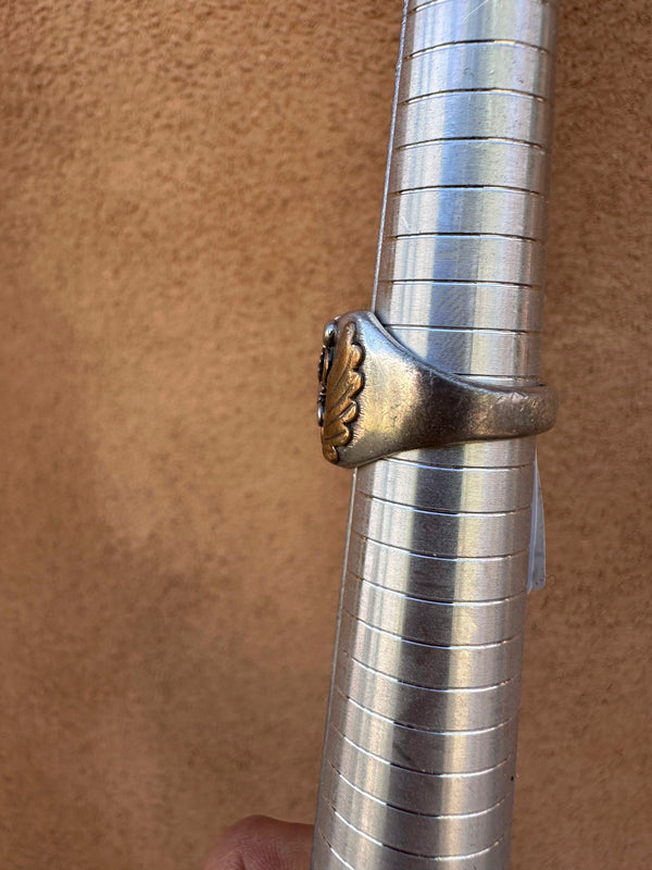 Sterling Silver Eagle Ring with Brass