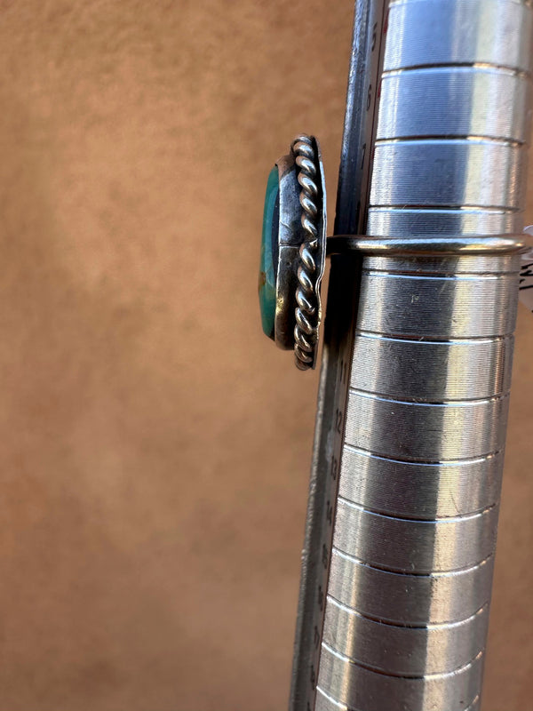 Roped Sterling Silver Turquoise Ring