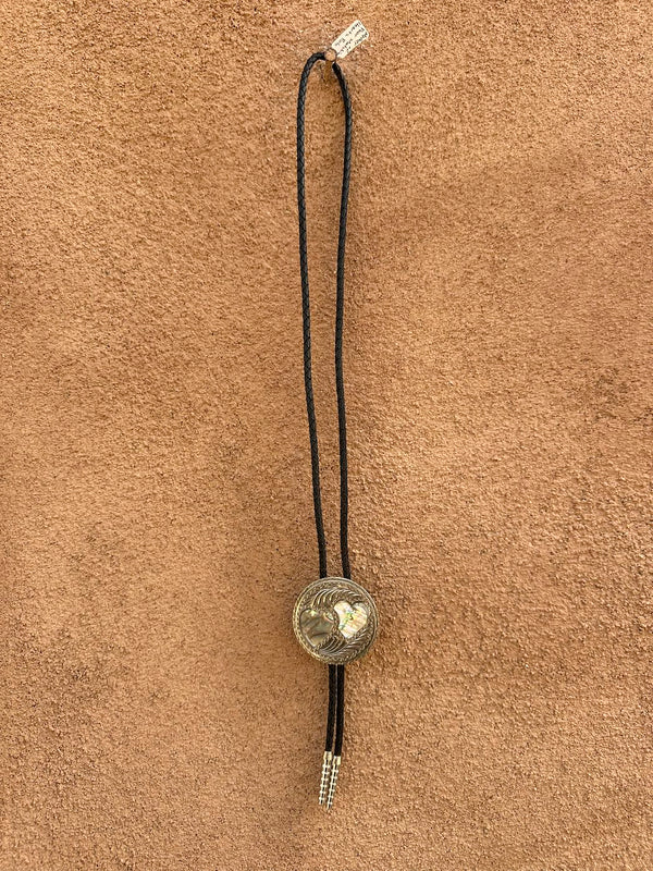 Mother of Pearl Matching Hearts Bolo Tie