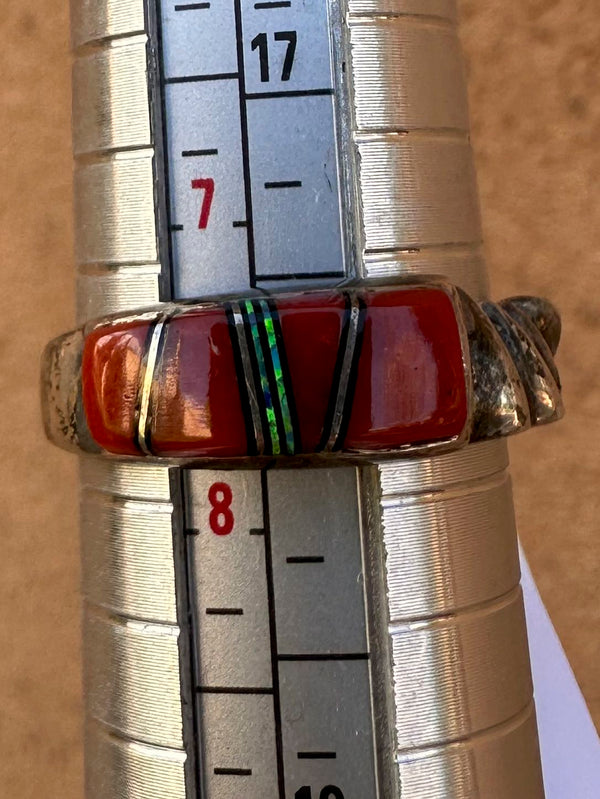 IJJ Coral Sterling Silver Ring