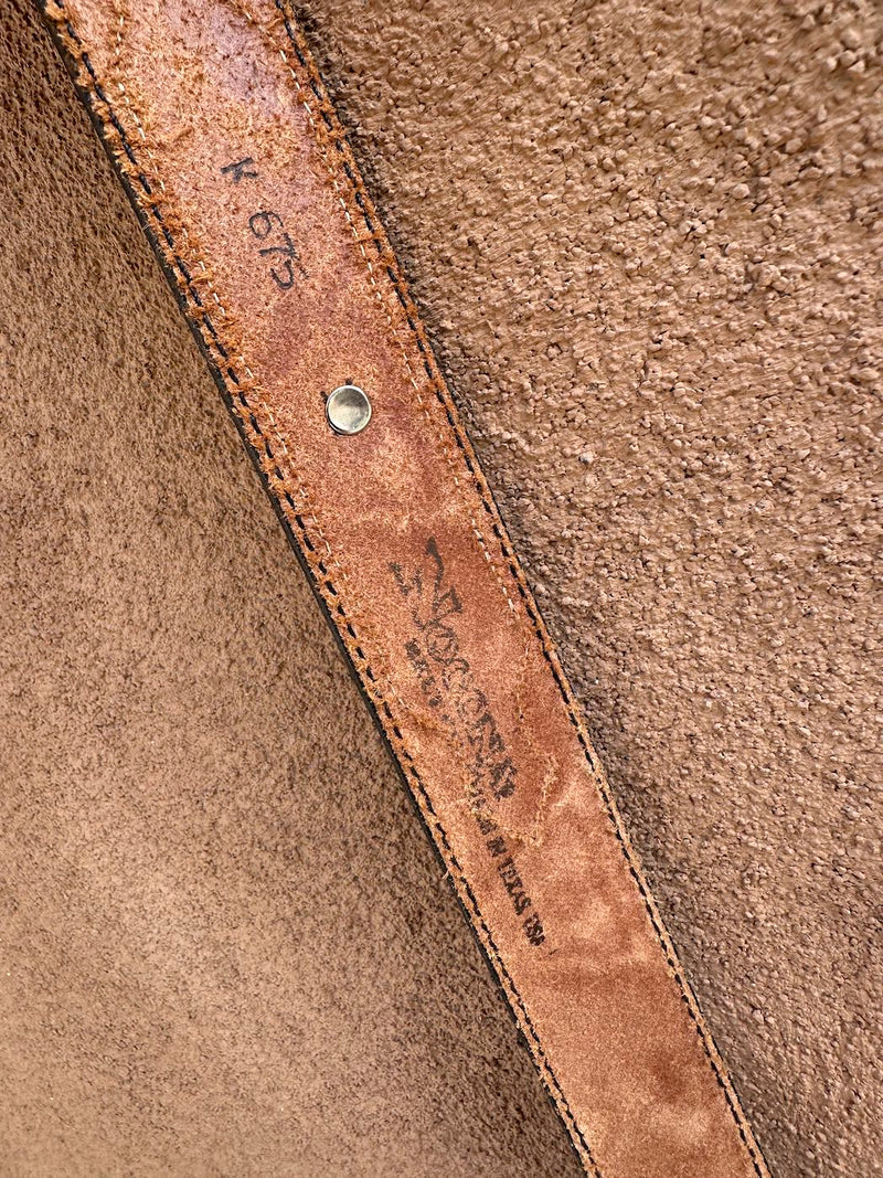 Mexican Themed Black Tooled Lather Belt by Nocona