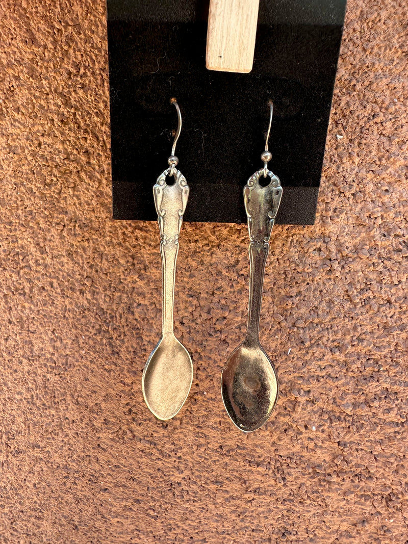 Sterling Silver Spoon Earrings