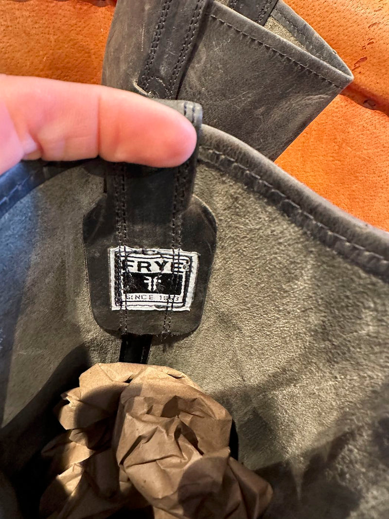 Loved & Faded Black Frye Harness Boots, 6.5M, Made in USA