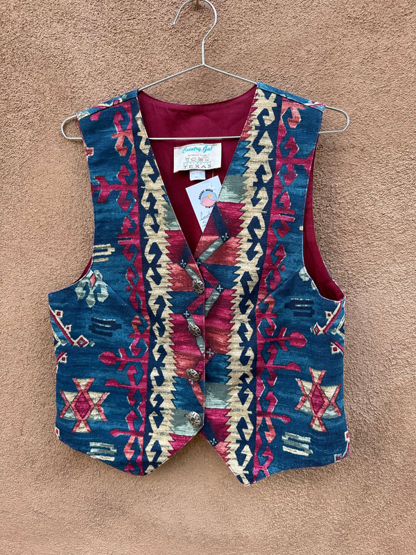 Country Gal Southwestern Vest - Made in USA