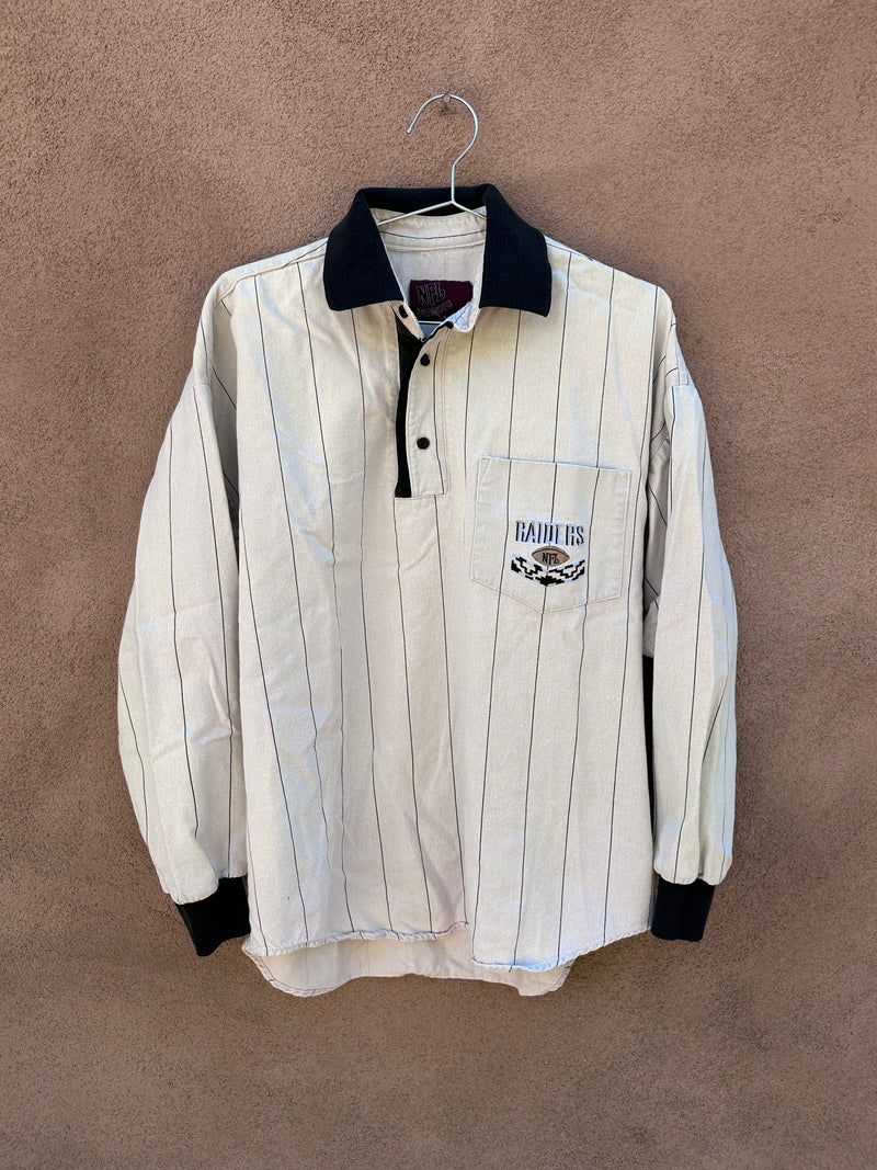 Long Sleeve Raiders NFL Canvas Polo