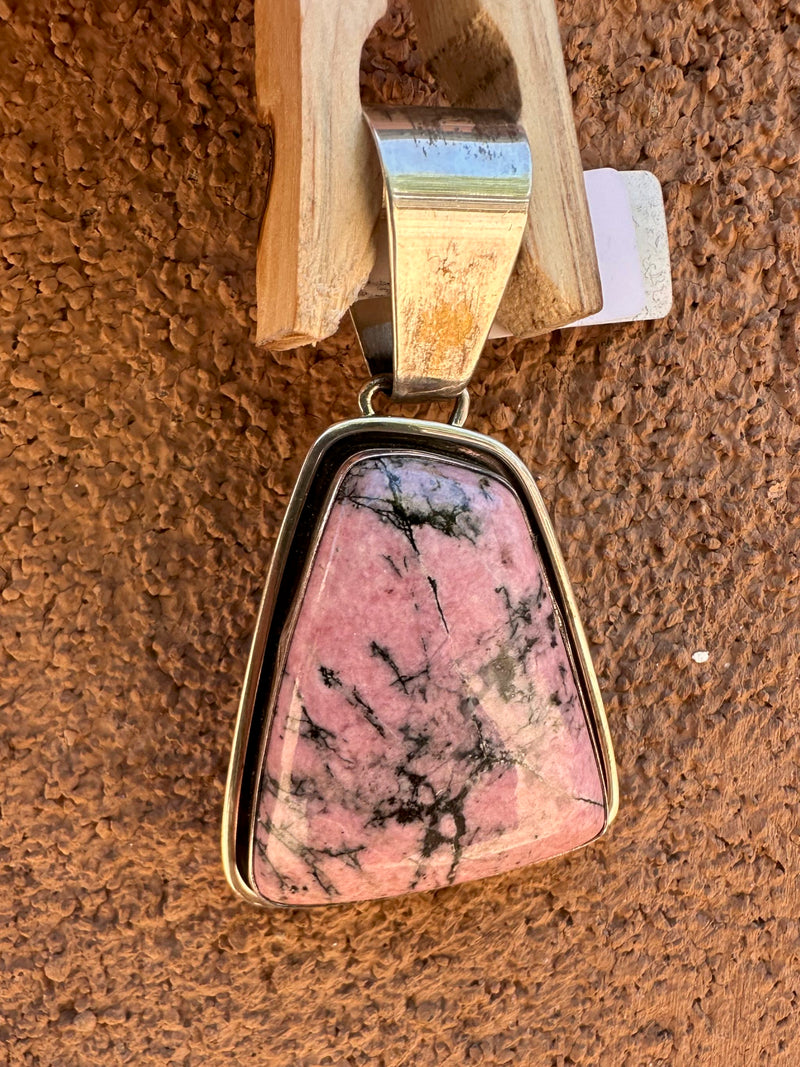 Sterling Silver Rhodonite Paul Livingston Pendant