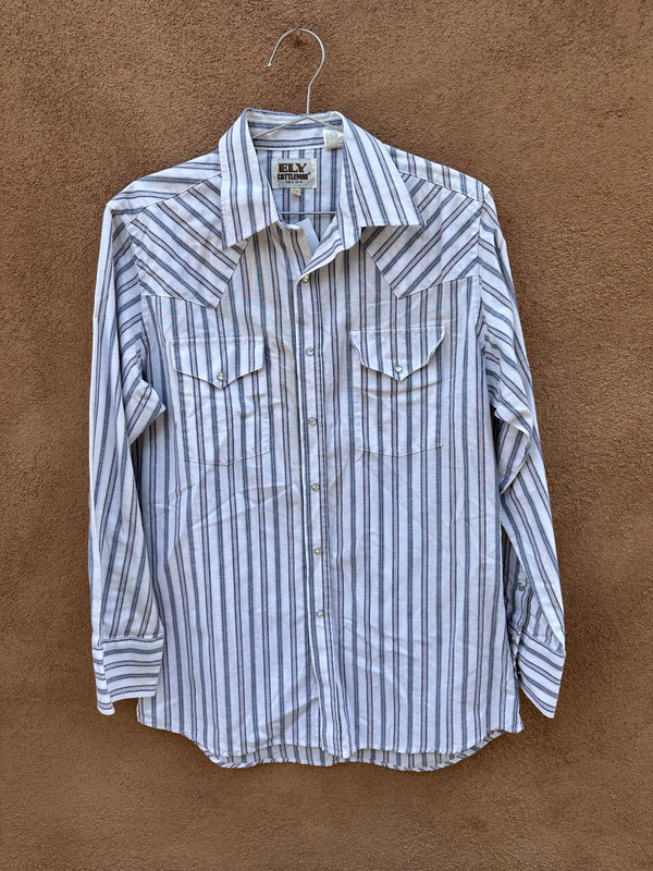 Ely Cattleman White Striped Shirt
