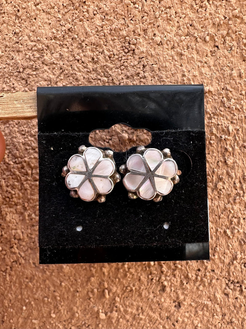 Mother of Pearl and Sterling Silver Earrings