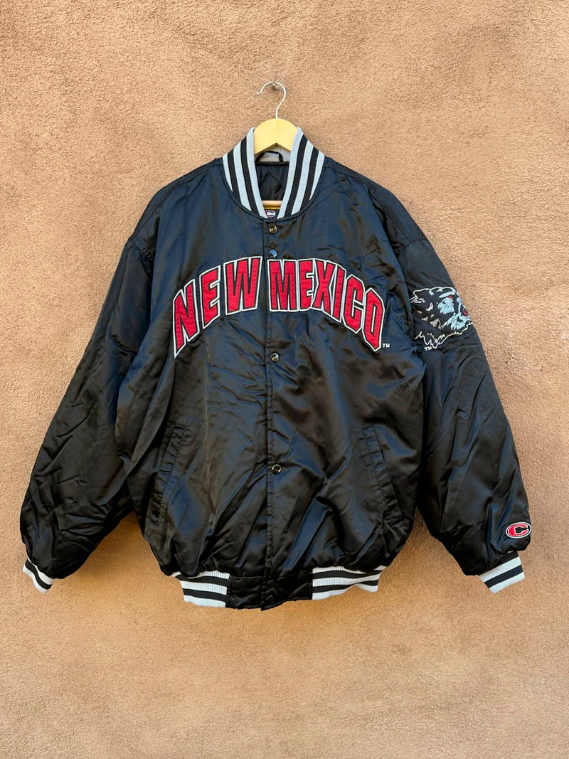 Black Satin University of New Mexico Lobos Jacket by Colosseum Athletic