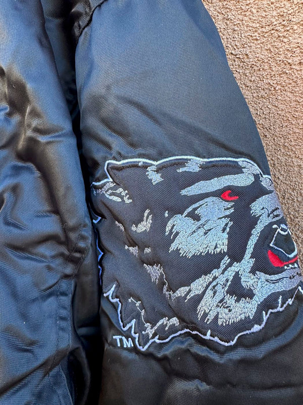 Black Satin University of New Mexico Lobos Jacket by Colosseum Athletic