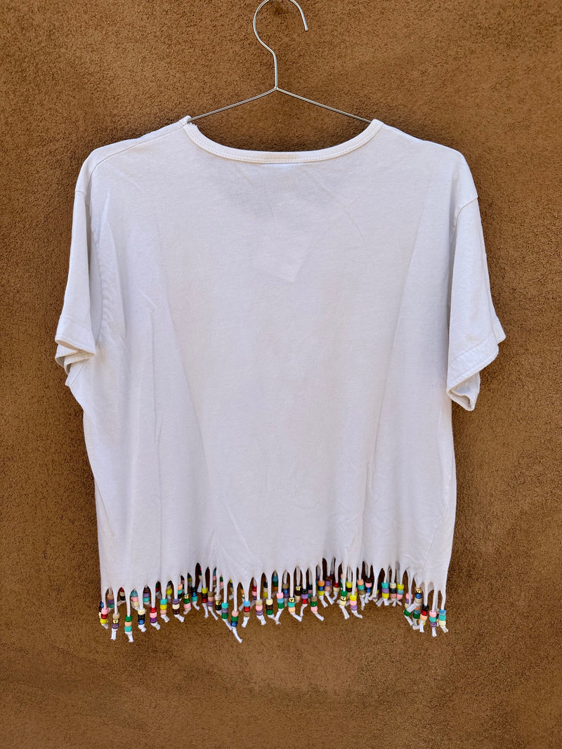 Glitter Paint Butterfly Tee with Fringe