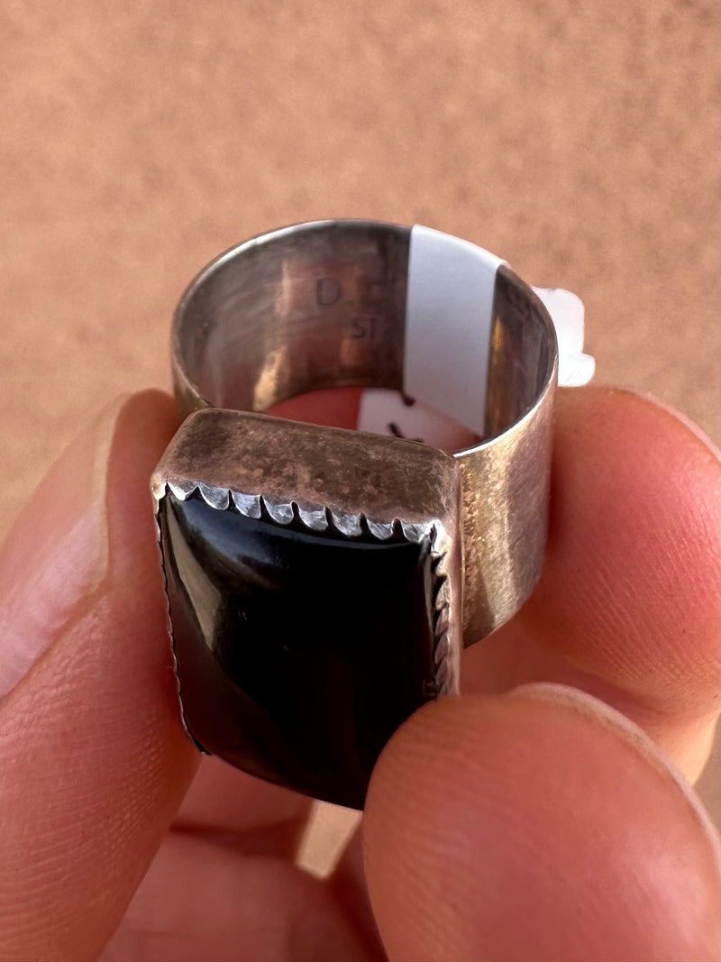 Onyx and Sterling Silver Ring