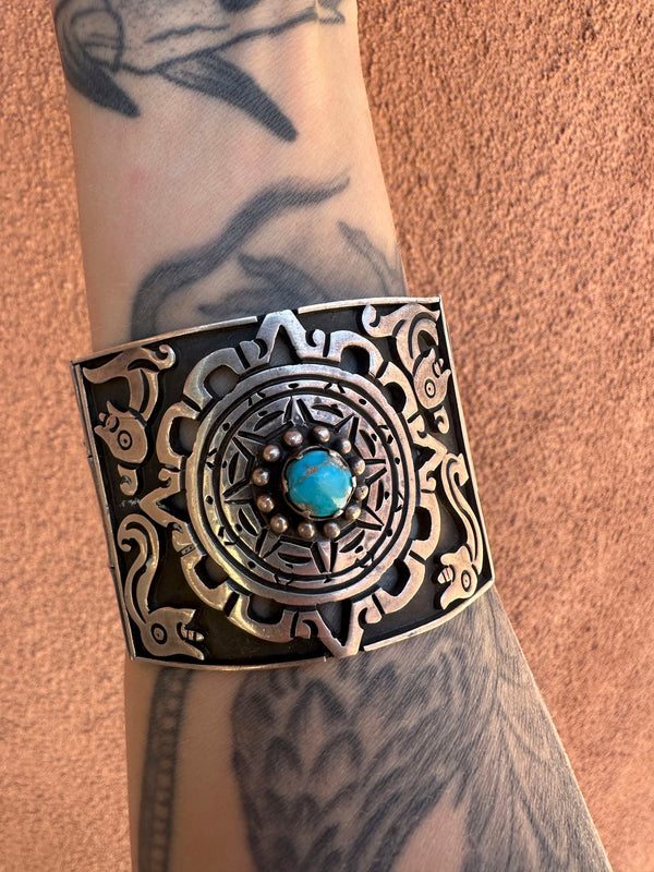 Aztec Sun and Serpents Link Bracelet