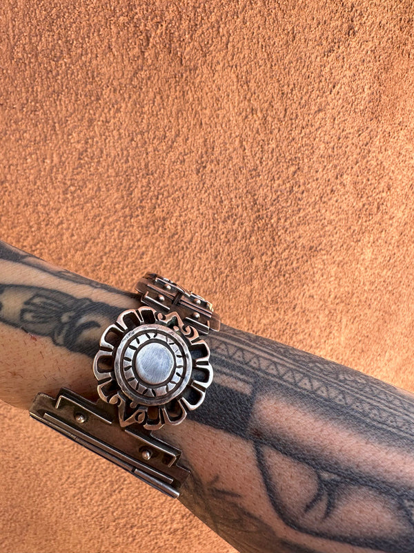 Aztec Sun and Serpents Link Bracelet